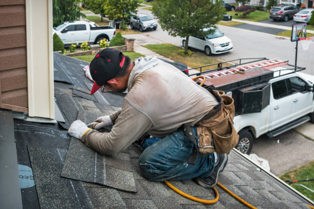Professional Roof Installation technician working in Albert, OK